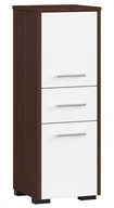 Szafki łazienkowe - Szafka łazienkowa wolnostojąca: jedna szuflada, dwoje drzwiczek, trzy półki, kolor: wenge biały, wymiary mebla: szer: 30 cm, wys: 85 cm, gł: 30 cm - miniaturka - grafika 1