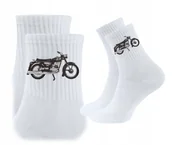 Skarpetki męskie - 3x Skarpetki Prezent Skarpety motor motocykl motocyklista dla kierowcy WSK - miniaturka - grafika 1