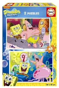Puzzle, Educa, SpongeBob Kanciastoporty, 96 el. - Puzzle - miniaturka - grafika 1