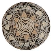 Dywany - Okrągły dywan jutowy 120 cm wzór 2 163954B - miniaturka - grafika 1