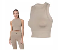 Bluzki damskie - 4F T-SHIRT DAMSKI TOP TRENINGOWY BEZSZWOWY TSDF015 - miniaturka - grafika 1