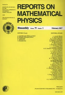 Reports on Mathematical Physics 79/1 2017 - Praca zbiorowa - Fizyka i astronomia - miniaturka - grafika 1