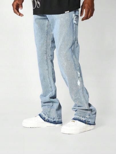 SHEIN SPODNIE MĘSKIE JEANSOWE NIEBIESKIE S Ł_H