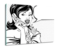 Deski do krojenia - osłona na płytę indukcyjną Kobieta telefon 60x52, ArtprintCave - miniaturka - grafika 1