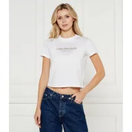 Koszulki i topy damskie - CALVIN KLEIN JEANS T-shirt Institutional Slim Fit - miniaturka - grafika 1
