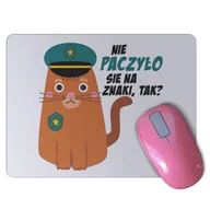 Podkładki pod mysz - Podkładka pod mysz myszkę POLICJANT śmieszna kot - miniaturka - grafika 1