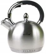 Czajniki na gaz - CZAJNIK Stalowy Satynowy 3l z 7xDNO Z Gwizdkiem INDUKCJA Gaz 5720 - miniaturka - grafika 1