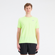Koszulki męskie - Koszulka męska New Balance MT21262TWY  zielone - miniaturka - grafika 1