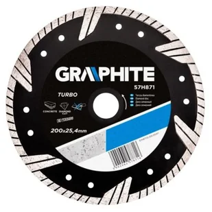 Graphite Tarcza diamentowa 200 x 25.4 mm, turbo TOP-57H871 - Tarcze do pił - miniaturka - grafika 1