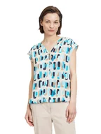 Bluzki damskie - BETTY & CO Bluzka w kolorze kremowo-turkusowo-czarnym - miniaturka - grafika 1