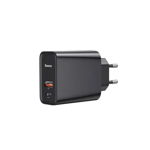Baseus Speed PPS Quick charger ładowarka sieciowa adapter EU USB / USB Typ C PD Quick Charge 3.0 QC3.0 czarny (CCFS-C01) - Ładowarki do telefonów - miniaturka - grafika 4