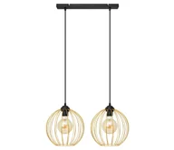 Lampy sufitowe - Żyrandol na lince MERCURE 2xE27/60W/230V złoty/czarne - miniaturka - grafika 1