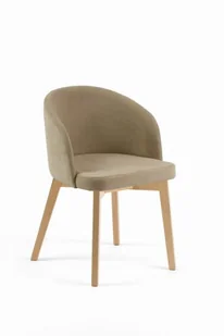 Flavio 2 krzesło tapicerowane beżowe nogi buk naturalny - Krzesła - miniaturka - grafika 1