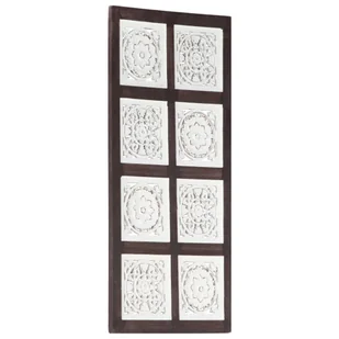 VidaXL Ręcznie rzeźbiony panel ścienny, MDF, 40x80x1,5 cm, brąz i biel 321655 - Płytki ceramiczne - miniaturka - grafika 1