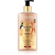 Balsamy i kremy do ciała - Eveline Brazilian Body Shimmer do ciała ze złotym pyłkiem 5w1 do każdej karnacji 150ml - miniaturka - grafika 1