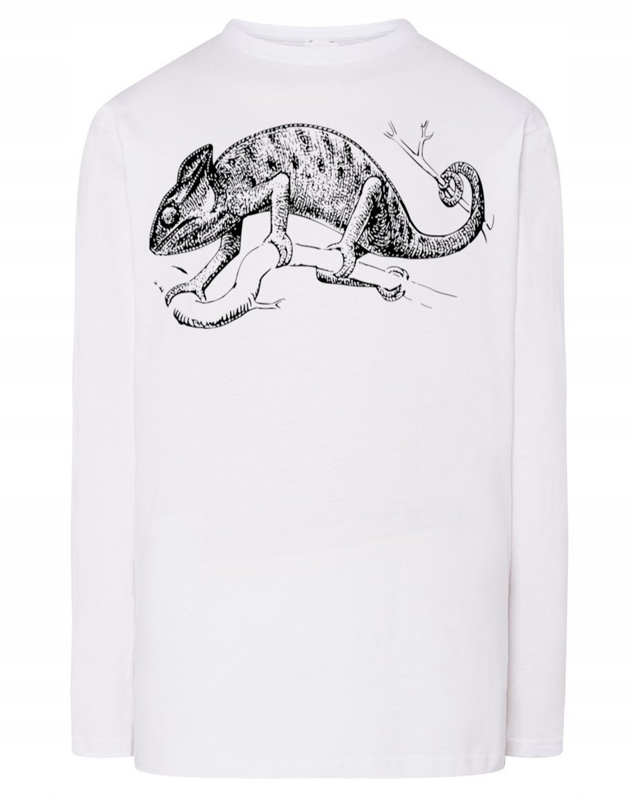 Longsleeve męski nadruk zwierzę KAMELEON r.4XL