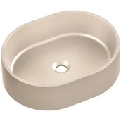 Umywalki - Axis Umywalka OLIB 48 nablatowa granitowa latte - miniaturka - grafika 1