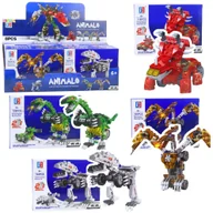 Klocki - Klocki Konstrukcyjne Dinozaur Auto 2w1 105-132 el. Mix - miniaturka - grafika 1