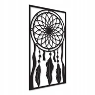 Dekoracje domu - OBRAZ AŻUROWY DEKORACJA ŚCIENNA 3D PANELE ŚCIENNE DREWNIANY ŁAPACZ SNÓW - miniaturka - grafika 1