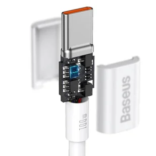 Baseus Superior kabel przewód USB Typ C - USB Typ C szybkie ładowanie Quick Charge / Power Delivery / FCP 100W 5A 20V 1m biały (CATYS-B02) - Kable USB - miniaturka - grafika 6