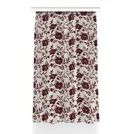 Zasłony - Gotowa zasłona Bordowe kwiaty do sypialni 150x240, Fabricsy - miniaturka - grafika 1