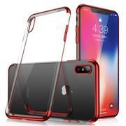 Etui i futerały do telefonów - Clear Color case żelowy pokrowiec etui z metaliczną ramką Samsung Galaxy A70 czerwony - miniaturka - grafika 1