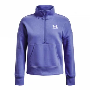 Damska bluza dresowa nierozpinana bez kaptura UNDER ARMOUR Rival Fleece HZ - niebieska - Bluzy sportowe damskie - miniaturka - grafika 1