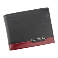 Portfele - Pierre Cardin, Portfel skórzany męski, Tilak37 8806, czarny/czerwony, ochrona RFID - miniaturka - grafika 1