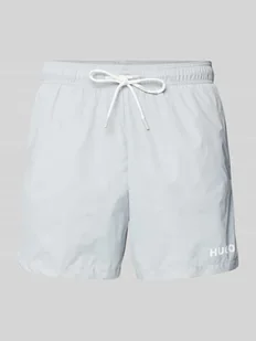 Spodenki kąpielowe o kroju relaxed fit z nadrukiem z logo model ‘HAITI’ - Kąpielówki męskie - miniaturka - grafika 1