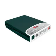 Prześcieradła - Prześcieradło jersey z gumką 140x200 zielone butelkowe Constance KARO - miniaturka - grafika 1