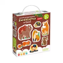 Bright Junior Media Puzzle Progresywne Zwierzątka w lesie 2+ - Media - Puzzle - miniaturka - grafika 1