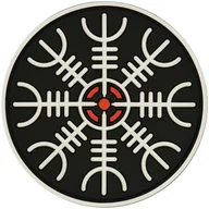 Odzież taktyczna i umundurowanie - Naszywka M-Tac Hełm Grozy 3D PVC - Czarna/Biała (51221233) - miniaturka - grafika 1