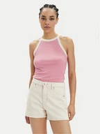 Koszulki i topy damskie - Lee Top 112350227 Różowy Slim Fit - miniaturka - grafika 1
