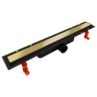 Odpływy liniowe - Odpływ liniowy z rusztem dwustronnym Jano Monolith Black Goldie 70 cm - miniaturka - grafika 1