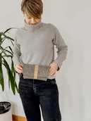 Nerki - Marmollada - torebka filcowa mała SZAROBRĄZOWA + b - miniaturka - grafika 1