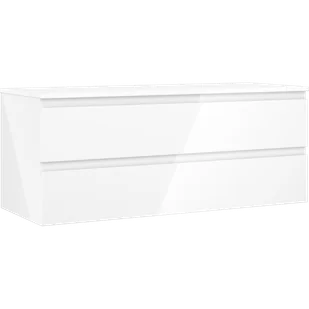 Mexen Orio szafka łazienkowa podumywalkowa 120 cm z blatem, 2 szuflady, biała połysk - 91A10-12047-2-BFFC00 - Szafki łazienkowe - miniaturka - grafika 1