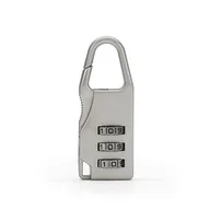 Walizki - Mini kłódka z kodem bagażowym, walizka, plecak, teczka, 3-cyfrowy kod, wzmocnione bezpieczeństwo w podróży, kłódka ze stopu cynku, kolor srebrny - miniaturka - grafika 1