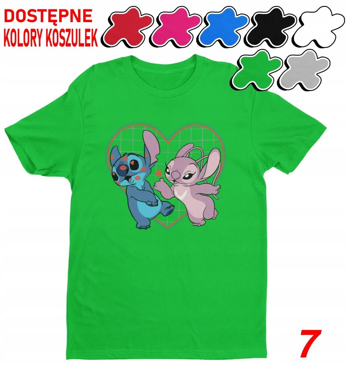 Koszulka Dziecięca Z Nadrukiem Dla Fana Stich Angel Słodziak -L 146-152