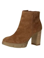 Botki damskie - Paul Green Skórzane botki w kolorze jasnobrązowym - miniaturka - grafika 1