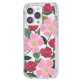 Rifle Paper Clear - Etui iPhone 14 Pro Max zdobione złotem (Rose Garden) - Etui i futerały do telefonów - miniaturka - grafika 3