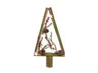 Ozdoby bożonarodzeniowe - Drewniana choinka bożonarodzeniowa z dekoracjami brązowa - 50 cm - 1 szt. - miniaturka - grafika 1