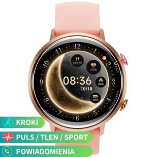Rubicon RNCF29 Różowy - Smartwatch - miniaturka - grafika 1