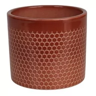 Donice - Osłonka ceramiczna 417 15 cm kasztanowy lazur - miniaturka - grafika 1