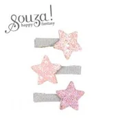 Zabawy w naśladowanie dorosłych - Souza! Spinki do włosów różowe gwiazdki Naomie 3 szt. - miniaturka - grafika 1