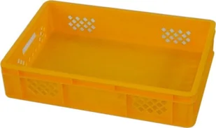 Artech Pojemnik transportowy EURO 130, ścianki ażurowe, wym. 600 x 400 x 130 mm żółty - Pojemniki przemysłowe - miniaturka - grafika 1