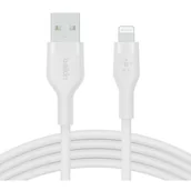 Kable USB - Belkin USB-A Lightning Silicone 1m White - miniaturka - grafika 1