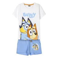 Spodenki damskie - Bluey T-shirt i szorty - kolor niebieski i biały - rozmiar 6 lat - zestaw chłopięcy - wykonany w 100% z bawełny 220 g/m² - wzór Bluey - Oryginalny produkt zaprojektowany w Hiszpanii - miniaturka - grafika 1