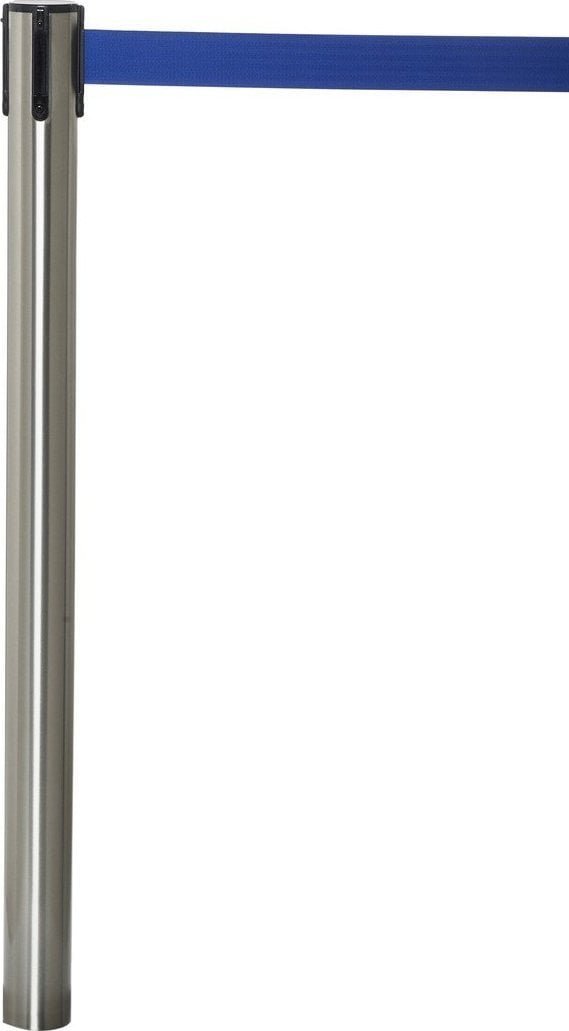 Tensator Pachołek/słupek Advance montowany w podłoże z rozwijaną taśmą odgradzającą, chromowany połysk brak