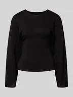 Bluzki damskie - Bluzka o kroju shaped fit z długim rękawem i dodatkiem wiskozy model ‘TOC’ - miniaturka - grafika 1