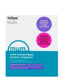 Tołpa Dermo Body Mum - Krem wzmacniający przeciw rozstępom 250ml - Balsamy i kremy do ciała - miniaturka - grafika 1